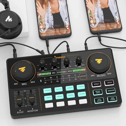 MAONO Maonocaster Lite AU-AM200 - Portable All-In-One Podcast Production Studio