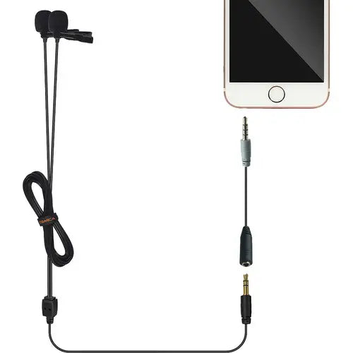 COMICA AUDIO TECH CVM-D02 (B6.0m) Dual-head Lavalier Microphone